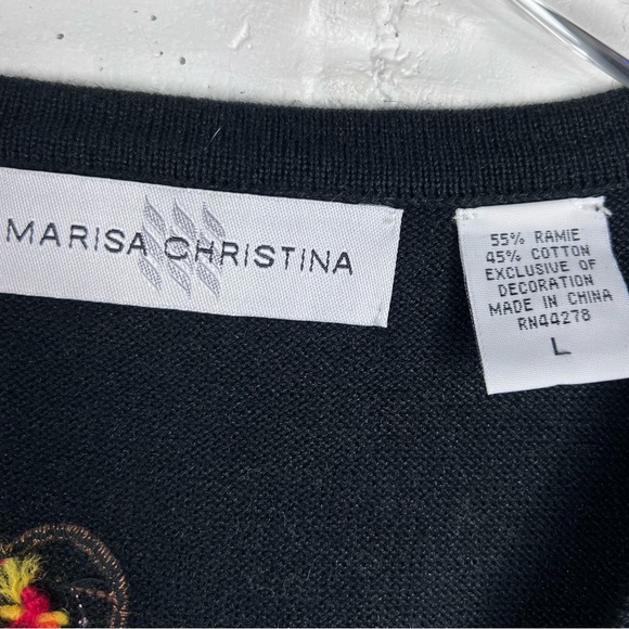 VINTAGE Marisa Christina Novelty Christmas Tree Sweater Vest Large - Picture 2 of 7